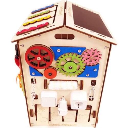 Babies 6-12 Month 1 Age 2 Age 3 Age 4 Age Montessori Child Activity House Educational Wooden Toys Learning Busy Board Preschool