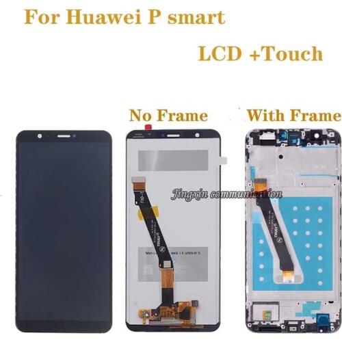 With frame For Huawei P Smart LCD display touch screen digitizer assembly For Huawei Enjoy 7s LX1 L21 L22 Glass kit