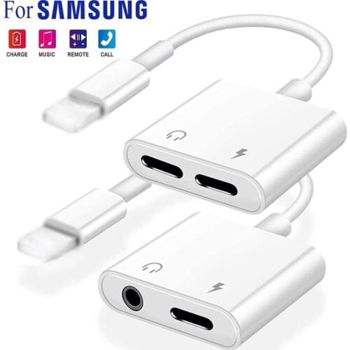 For Samsung Charging Headphone Adapter For Galaxy S21 S20 Note 20 Ultra Note10 + USB C to 3 5 Jack Splitter DAC Type C Converter