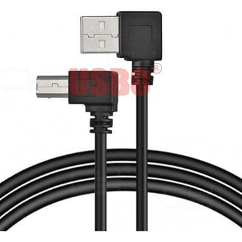 Supply double Elbow black 0.2M 0.5M 1.0M USB A-B data line high speed 90 degree elbow USB 2.0 male to male Printer scanner cable