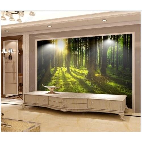 Custom photo wallpaper for walls 3 d murals Modern Pastoral forest tree living room TV background wall papers home decoration