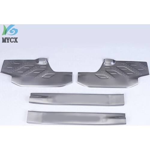 Chrome entry guards door sills thresholds for toyota Highlander 2008 2009 2010 2011 2012 car styling auto accessories 4PCS