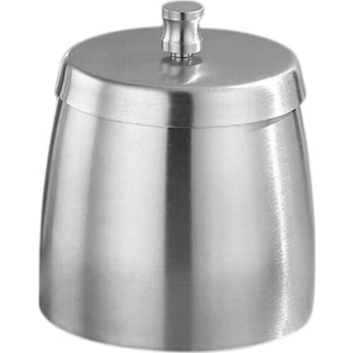 Quality Outdoor Ashtray with Lid for Cigarettes Stainless Steel Windproof Rainproof Ashtray for Outside Home Table Bar KTV