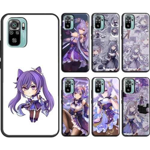 Keqing Genshin Impact For Xiaomi Redmi Note 9S 8T 7 Note 10 8 9 Pro Case For Redmi 9A 9C 8A K40 9T Soft Cover