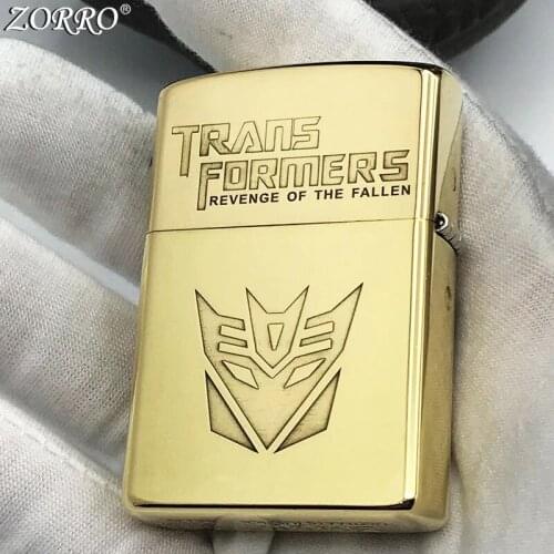 ZORRO Kerosene Lighter Pure Copper Fine Carving Classic Pattern Collection Smoking Tool Business Gift Oil Lighter
