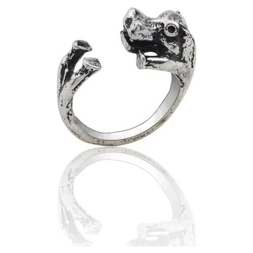 Punk Style Retro Ring Animal Hippo Shape Opening Adjustable Fashion Men And Women Jewelry Gift Direct Sales2019 Latest