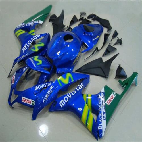 Parts kits injection mold body fairings kits for CBR 600 RR F5 fairing set 07 08 CBR 600RR CBR600RR 2007 2008 blue green