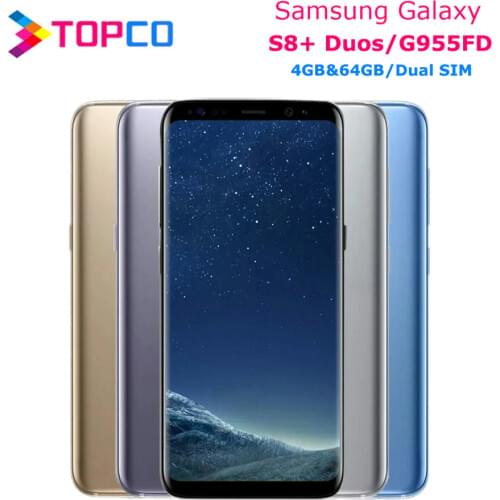 Samsung Galaxy S8+ Duos S8 Plus Original Unlocked G955FD LTE NFC Dual SIM Android Phone Octa Core 6.2" 12MP 4GB&64GB NFC