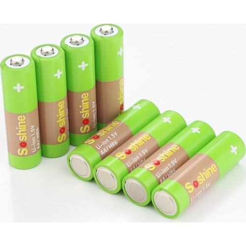 Soshine Rechargeable AA/HR6 Li-ion 1.5V 2200 mWh Battery