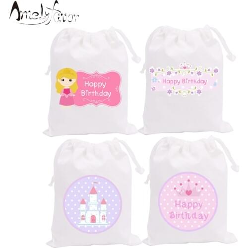 Princess sleeping beauty Theme Party Bag 8PCS Custom-made Gift Candy Bags Birthday Event Decorations Party Container Supplies