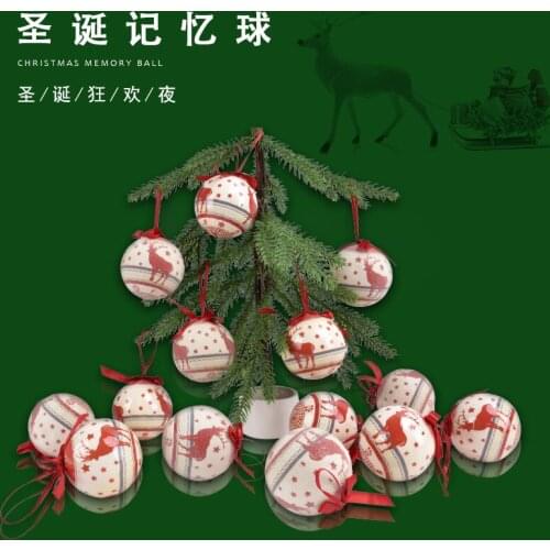 Christmas decorations Christmas tree dress up paper bag painted ball ornaments window shopping mall scene layout