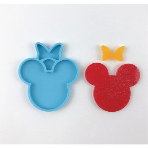 Mouse Head Silicone Mould Epoxy Craft Molds Clay Resin DIY for Badge Reel