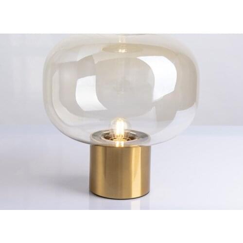 Modern led glass ball iron tafellamp led table lamp lampara de mesa dining room lamp living room lamp