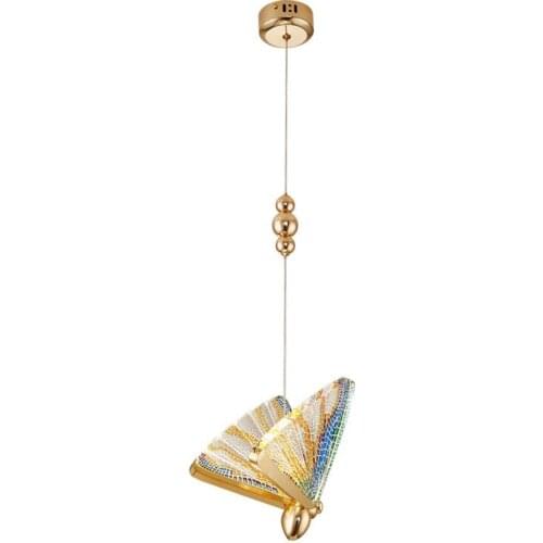 LED Modern Personality Creative Pendent Light Acrylic Butterfly Suspension Lamp Living Room Bedside Restaurant Bar Hotel Bra