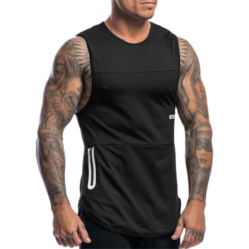 Gyms Workout Sleeveless Shirt Tank Top Men Bodybuilding Clothing Fitness Mens Sportwear Vests zipper Muscle Men Tank Tops 2021