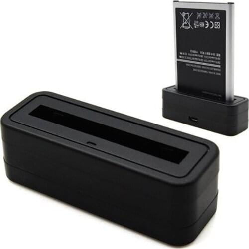 Mini Dock Battery Charger + USB Cable For Samsung Galaxy Note 4 Note 3 N9000 Note 2 S5 i9600 S4 i9500 S4 Mini i9190 S3 i9300