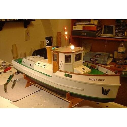 1/20 Inland River Tugboat OKOTA Wooden Assembly Ship Model Sleeve