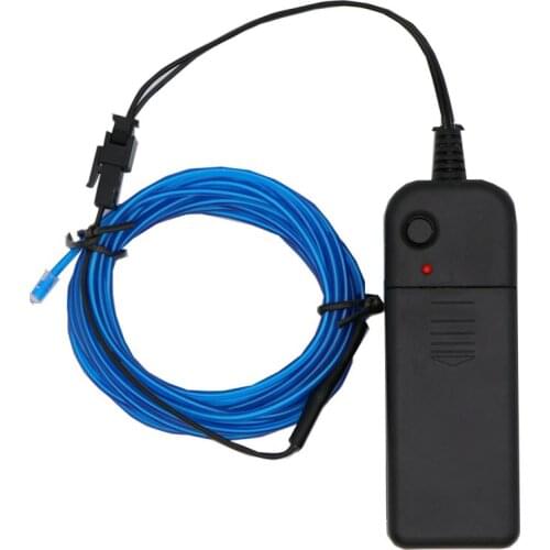 1M/2M/3M/5M 3V Flexible Neon Light Glow EL Wire Rope tape Cable Strip LED Neon Lights Shoes Clothing Car Waterproof Led Strip