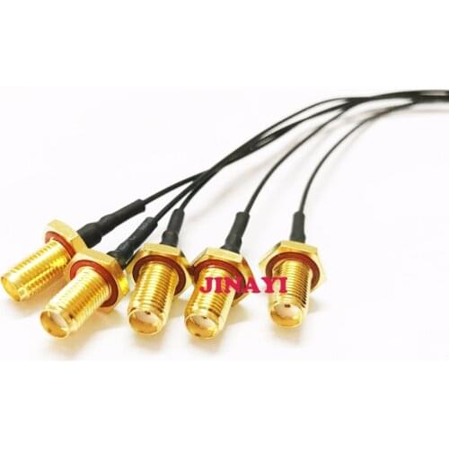 100pcs 1.13 Waterproof SMA Female Bulkhead O-ring to IPX U.FL IPEX pigtail cable 1.13mm 5cm 10cm 30cm