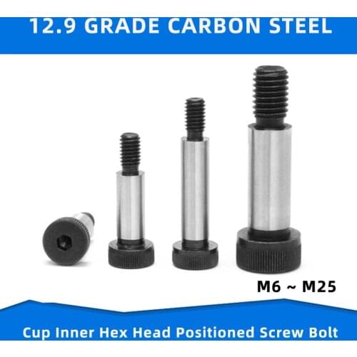 304 Stainless Steel Inner Hex Positioned Black Shoulder Screws with Cup Head Hexagon Plug Screw Convex Bolt M3 M4 M5 M6