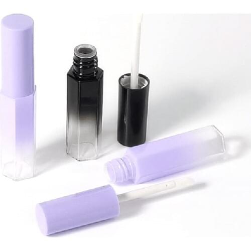 5 Pcs/lot 10 ML Gradient Lip Gloss Tube DIY Lip Glaze Containers Plastic Refillable Bottle Empty Cosmetic Container