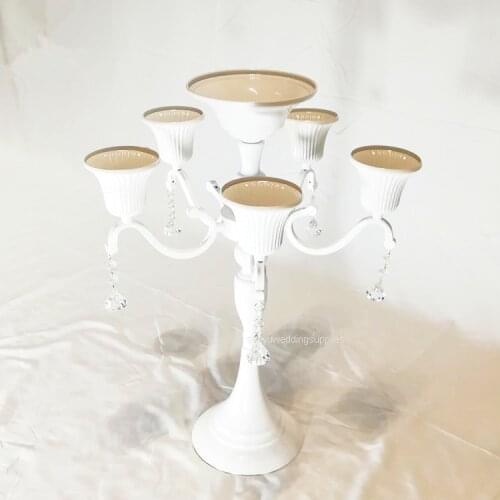60cm tall 12pcs )New-design white tall mental candles candelabra senyu1843