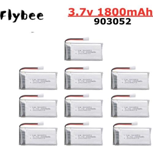 3.7v 1800mAh Rechargeable Battery for SYMA X5SW X5 X5S X5C M18 H5P KY601S 903052 3.7v Lipo battery with XH2.54 Plug