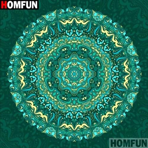 Homfun Full Square/Round Drill 5D DIY Diamond Painting "Mandala flower" 3D Embroidery Cross Stitch Home Decor Gift A12145