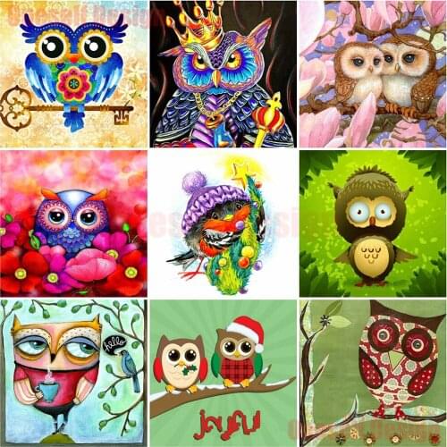 5d diamond painting full animal owl 5d diamond embroidery full set 5d diamond mosaic sale decor for home embroidery rhinestones