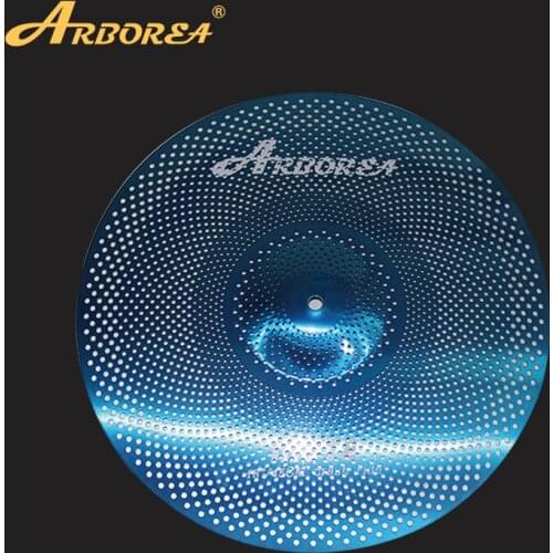 Arborea alloy blue Mute Cymbal 16" crash Cymbal for Drummer practice