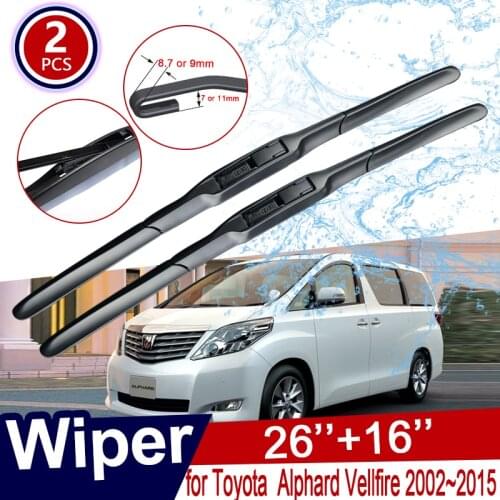 Car Wiper Blade Windshield for Toyota Alphard Vellfire 10 20 AH10 AH20 2002~2015 Windscreen Wipers 2009 2010 Car Accessories