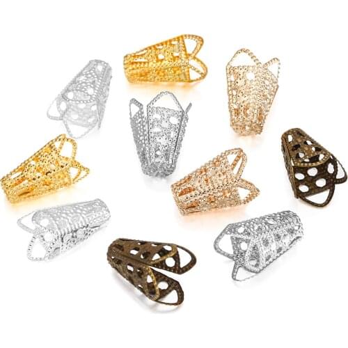 50pcs 16x10mm Flower Torus Shape Alloy Beads Caps Jewelry Findings Charms Necklace Bracelets Spacer Beads For Jewelry Making