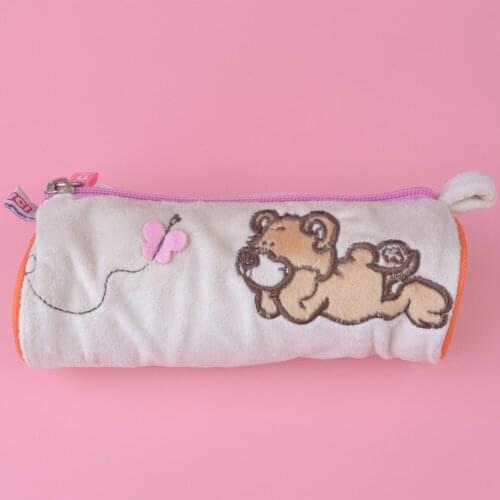 Butterfly Bear Plush Toy Pencil Case, Kids Child Coin Bag Brithday Gift Coin case Make up bag