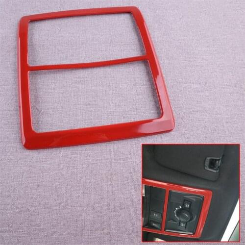 CITALL Car Reading Light Frame Panel Trim Fit Fpr Toyota Tacoma 2016 2017 2018 2019 2020 Red