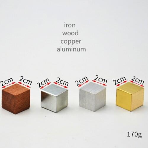 Cube group copper, iron, aluminum and wood physics experiment equipment teaching with the same volume and different quality