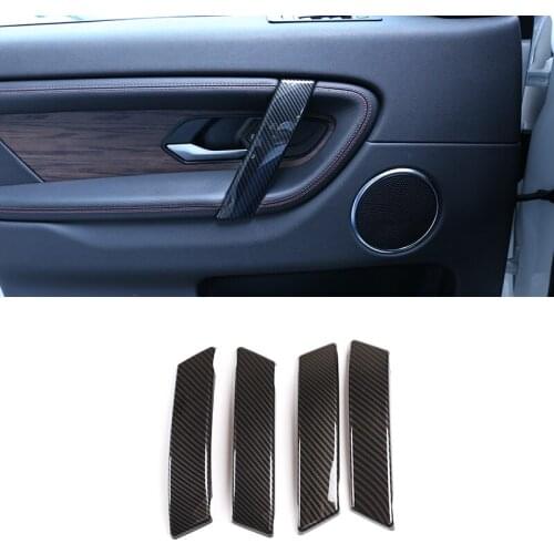 Car Interior Door Handle Decoration Cover For Land Rover Discovery Sport 2020 ABS Carbon Fiber Pattern Car Accessories
