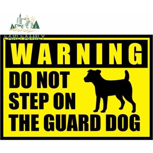 EARLFAMILY 13cm x 9cm For JACK RUSSELL Warning Sign Car Stickers Car Styling Decal Vinyl Material Waterproof For JDM SUV RV