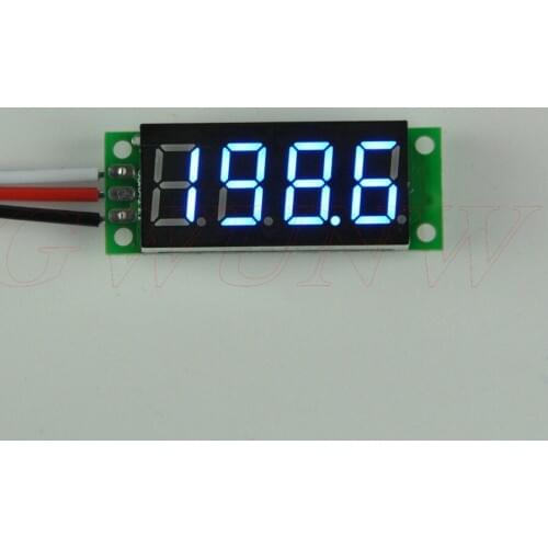 GWUNW BY436V DC 0-199.9V(200V) 0.36 inch 4 bit Micro Voltage Tester Meter digital display LED Voltmeter No shell