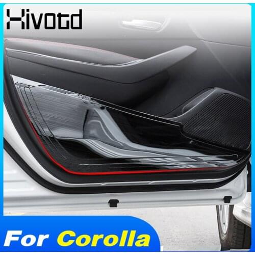 Hivotd Door Anti-kick Cover Side Edge Protection Interior Accessories Car Modification Parts For Toyota Corolla Sedan 2019-2021
