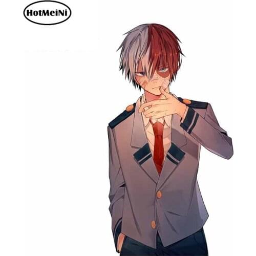 HotMeiNi 13cm x 7.4cm For My Hero Academia Car Decal Funny Car Stickers Vinyl Material Motorcycle Scratch-Proof Decoration