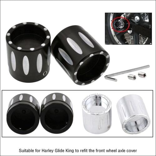 1 Pair Motorcycle 29mm Front Axle Nut Bolt Decorate Cover Cap For Harley Sportster Dyna Road Glide Softail Electra Street Glide