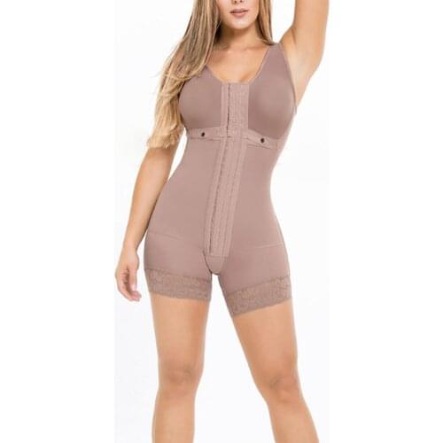 Corset Femme Sleeveless Short Breasted Body Shaper Firm Control High-Thight Shapewear For Women Eye N Hook Fat Burner