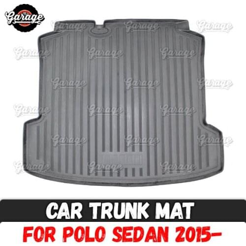Car trunk mat case for Volkswagen Polo sedan 2015- accessories protect of carpet floor cover of rear luggage car styling