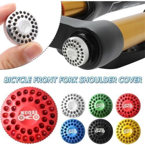 Bike Shoulder Air Fork Cover Mountain Bicycle Suspension Air Front Fork Aluminium Alloy Shcrader Valve Protector Cap Bike Tool
