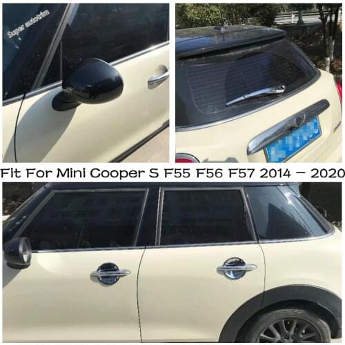 Outer Door Handle Bowl / Rearview Mirror Shell / Rear Window Wiper Cover Trim Fit For Mini Cooper S F55 F56 F57 2014 - 2020
