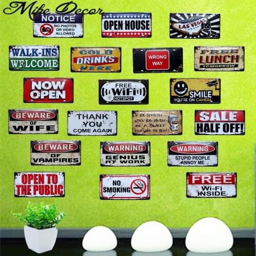 [ Mike86 ] Super Deal HOT License Plate Metal Tin Sign Painting Antique Room Party Pub Home Bar Decor 30X15 CM FG-113