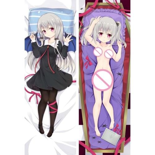 Anime Ms. Vampire who lives in my neighborhood Tonari no Kyuketsuki-san hugging Body pillowcase Dakimakura pillow cover case