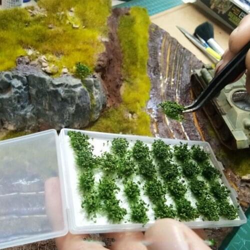 Flower Cluster Simulation Plant Model Toy Landscape Diorama Diy Green Mirror Making Train Building Green Table Sand Western H8p6