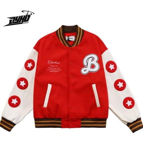 Mens Hip Hop Varsity Jackets Furry Hamburger Patchwork Color Block Bomber Jackets Men Harajuku Streetwear Baseball Coats Unisex