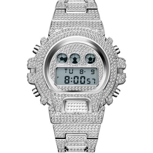 2020 Top Brand Mens Watch Luxury Fully Rhinestone Gold Diamond Mens Watches Derss Male Wristwatch Clock relojes para hombre